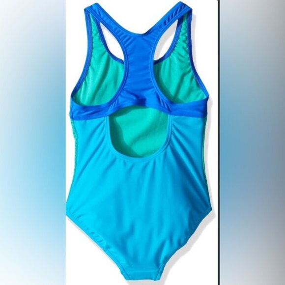 Speedo Girls Mesh Splice One-Piece Swimsuit | Size 14 NWT - Picture 4 of 4